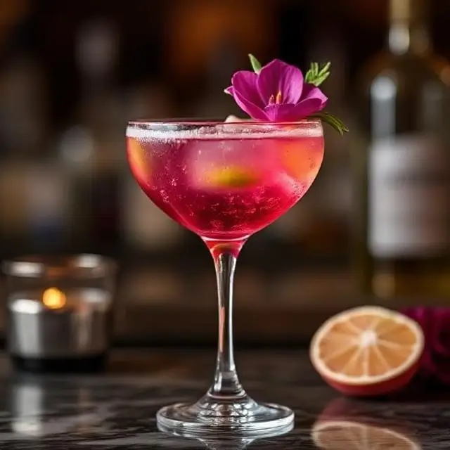 The Midnight Bloom cocktail