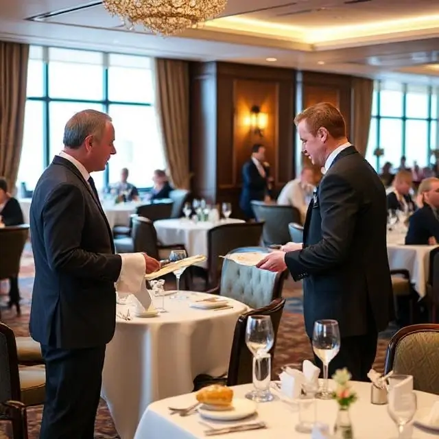 Attentive service in the lounge