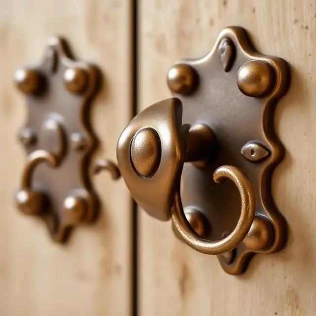 Brushed bronze metal accents