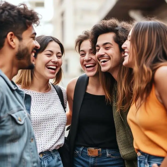 A group of friends sharing a laugh
