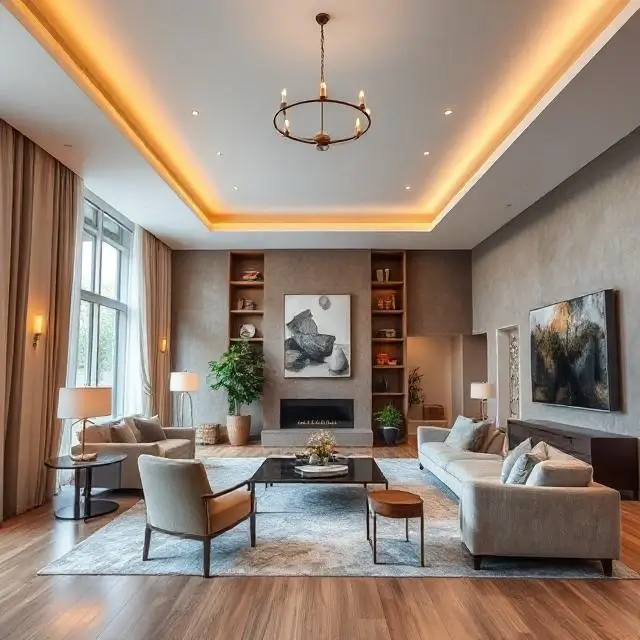 Wide view of the lounge interior