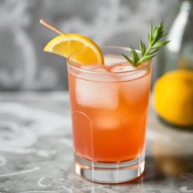 A classic cocktail with garnish