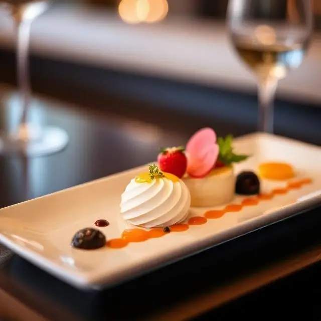 Beautifully plated dessert