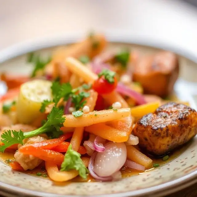 Colorful savory small plate