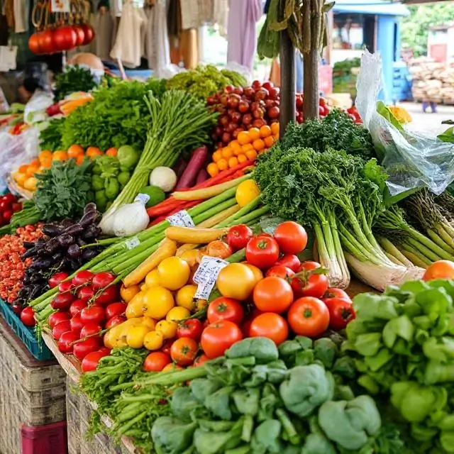 Fresh produce from a local market