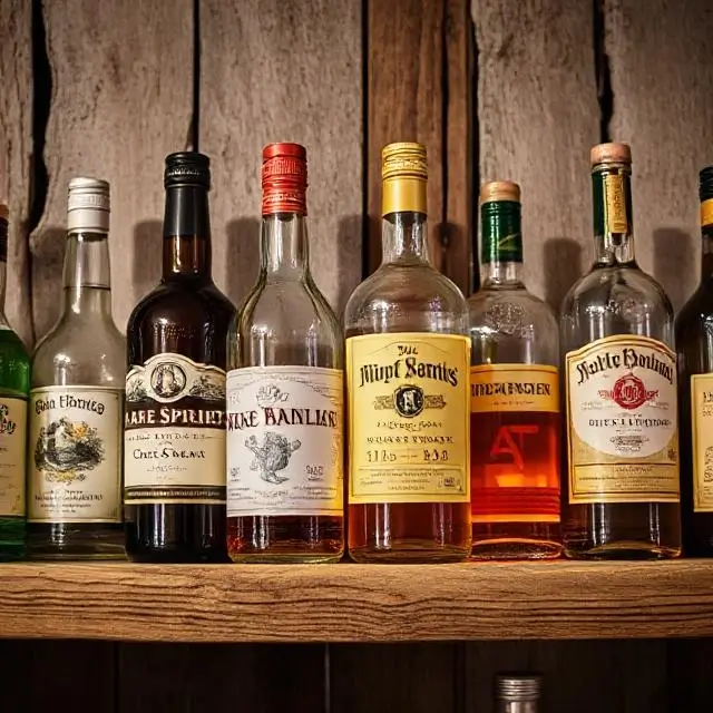 Rare spirits on a shelf